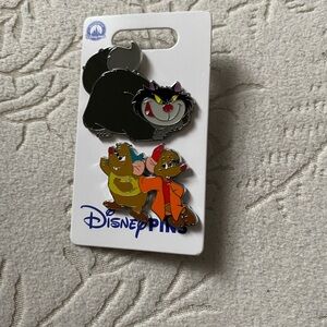 NEW - 2025 Disney Parks OE Pin Cinderella Lucifer Gus Gus & Jaq 2 Pin Set BNWT